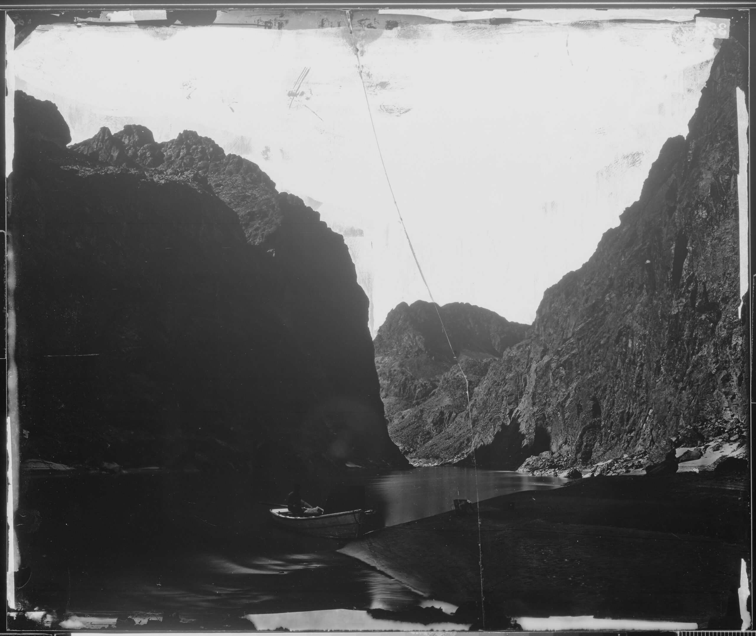 LIGHT and SHADOW IN BLACK CANYON FROM MIRROR BAR COLORADO RIVER — historic United States landscape (public domain).