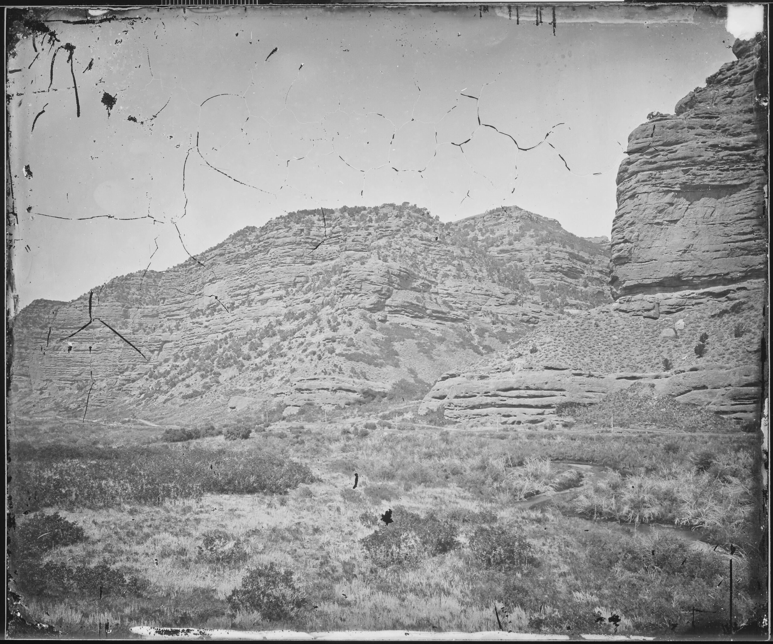 Mouth of side Canyon. Echo Canyon Utah — historic United States landscape (public domain).