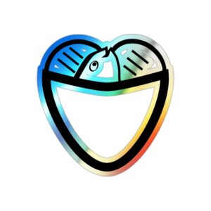 Loaves and Fish holographic Christian sticker — John 6 rainbow vinyl faith decal
