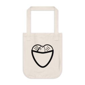 Loaves and Fish Christian eco tote bag — John 6 faith design on organic cotton canvas